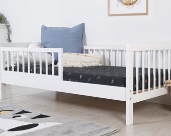 Ourbaby TEDDY Bed For Children - White, Bed With Rails