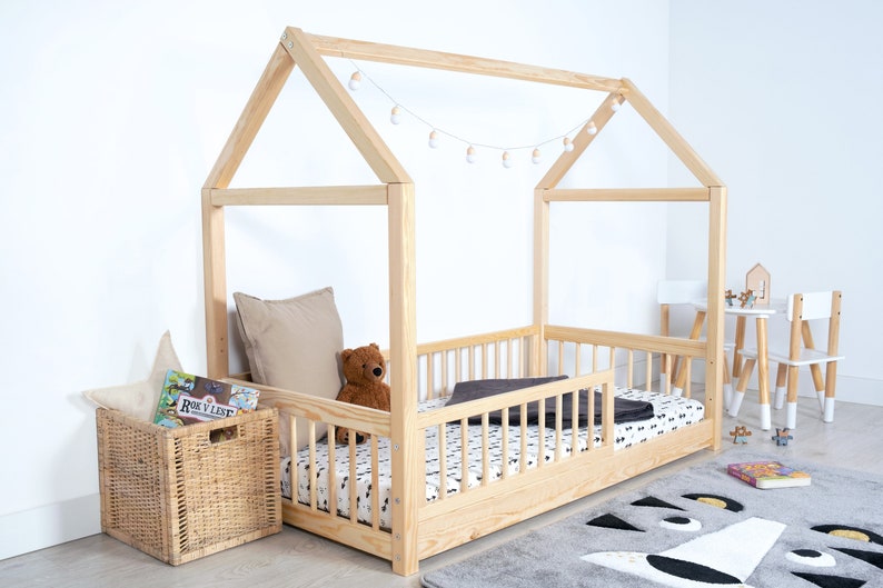 Ourbaby Montessori Hausbett Elis, Kinderbett, Bodenbett Bild 4