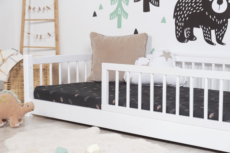 Ourbaby Montessori Floor Bed for kids Bed with Rails image 3