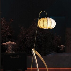 Floor lamp, Gold lighting, Mid Century Modern, Gold lamp, Modern decor, Cone light , Home accessories, Home Decor, Minimalist image 2