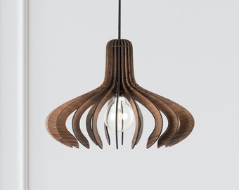 Wood Pendant Light, Pear, Handmade Lamp, Home Decor, Wood Chandelier, Wood Lampshade, Minimal lamp, Modern Lamp, HomeDecor, Minimalist