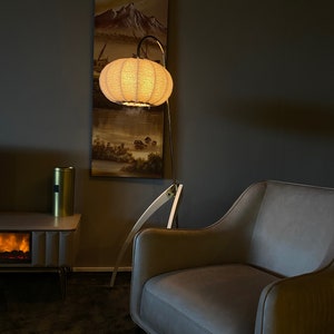 Floor lamp, Gold lighting, Mid Century Modern, Gold lamp, Modern decor, Cone light , Home accessories, Home Decor, Minimalist image 3