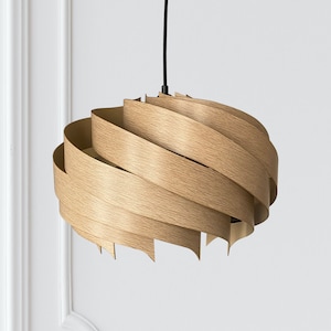 Wood Pendant Light | Handmade Lamp | Ceiling lamp | Oak lamp | Home Decor, Industrial Lamp | Modern Chandelier Light | Mid century modern