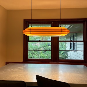 Luminária pendente de madeira | Luminária feita à mão | Luminária de teto | Decoração para casa | Luminária industrial | Lustre de madeira | Luminária de mesa de jantar | Moderno de meados do século
