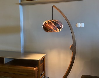 Wood Floor Lamp | Handmade Mid-Century Standing Light | Modern Wooden Lighting | Natural Home Decor