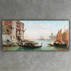 A View of the Liberia from the Grand Canal by Pierre Tetar van Elven Canvas Print • Fine Art Painting Print • Classical Landscape Wall Decor