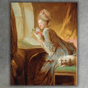 A Carta de Amor de Jean Honoré Fragonard Impressão em Tela (1770) • Impressão de Belas Artes • Reprodução de Pintura Clássica • Decoração de Parede Rococó