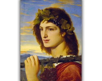 Bacchus by Simeon Solomon Canvas Print (1867) • Fine Art Print • Classic Painting Reproduction • Home Decor
