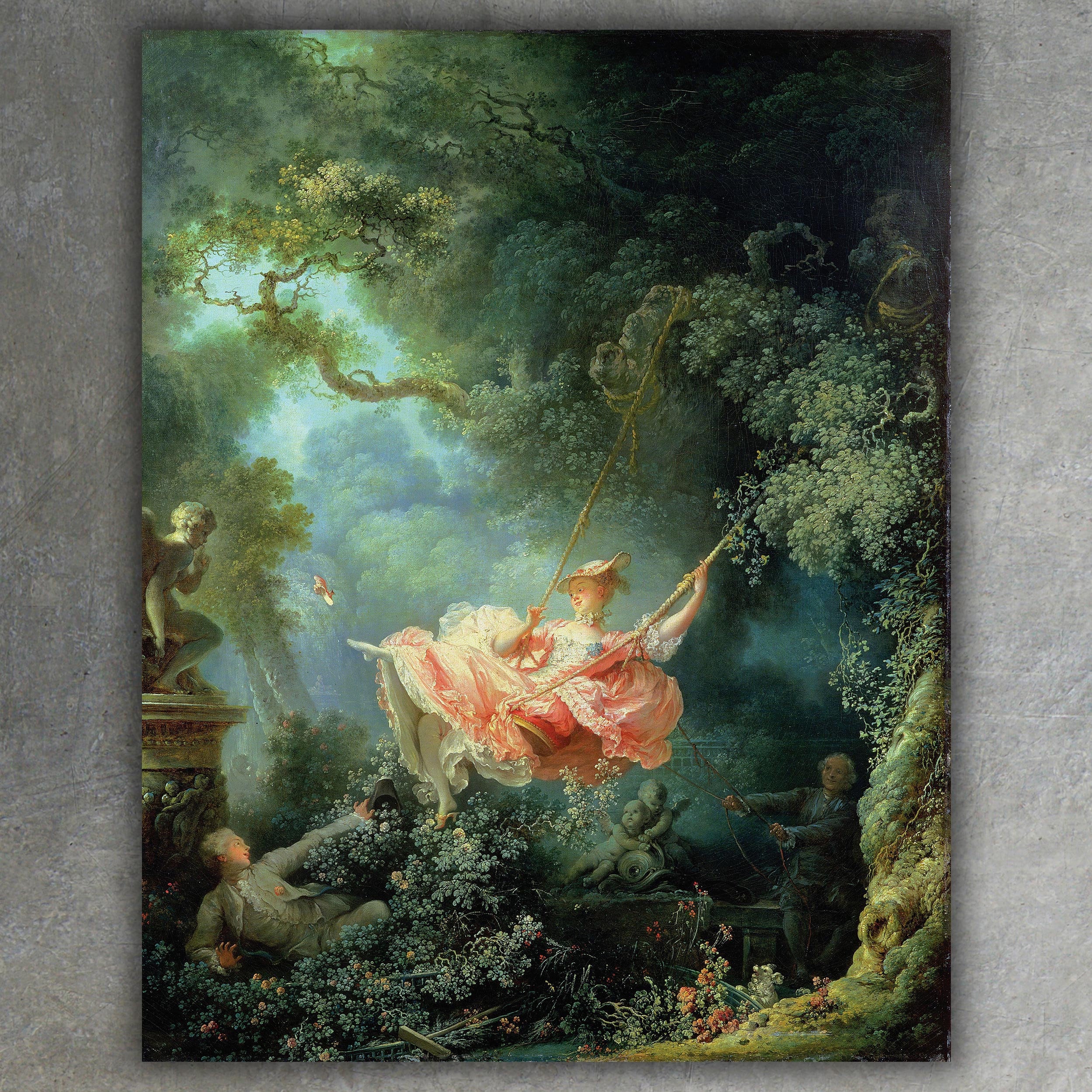 ジャン・オノレ・フラゴナール作「ブランコ」キャンバスプリント（1767