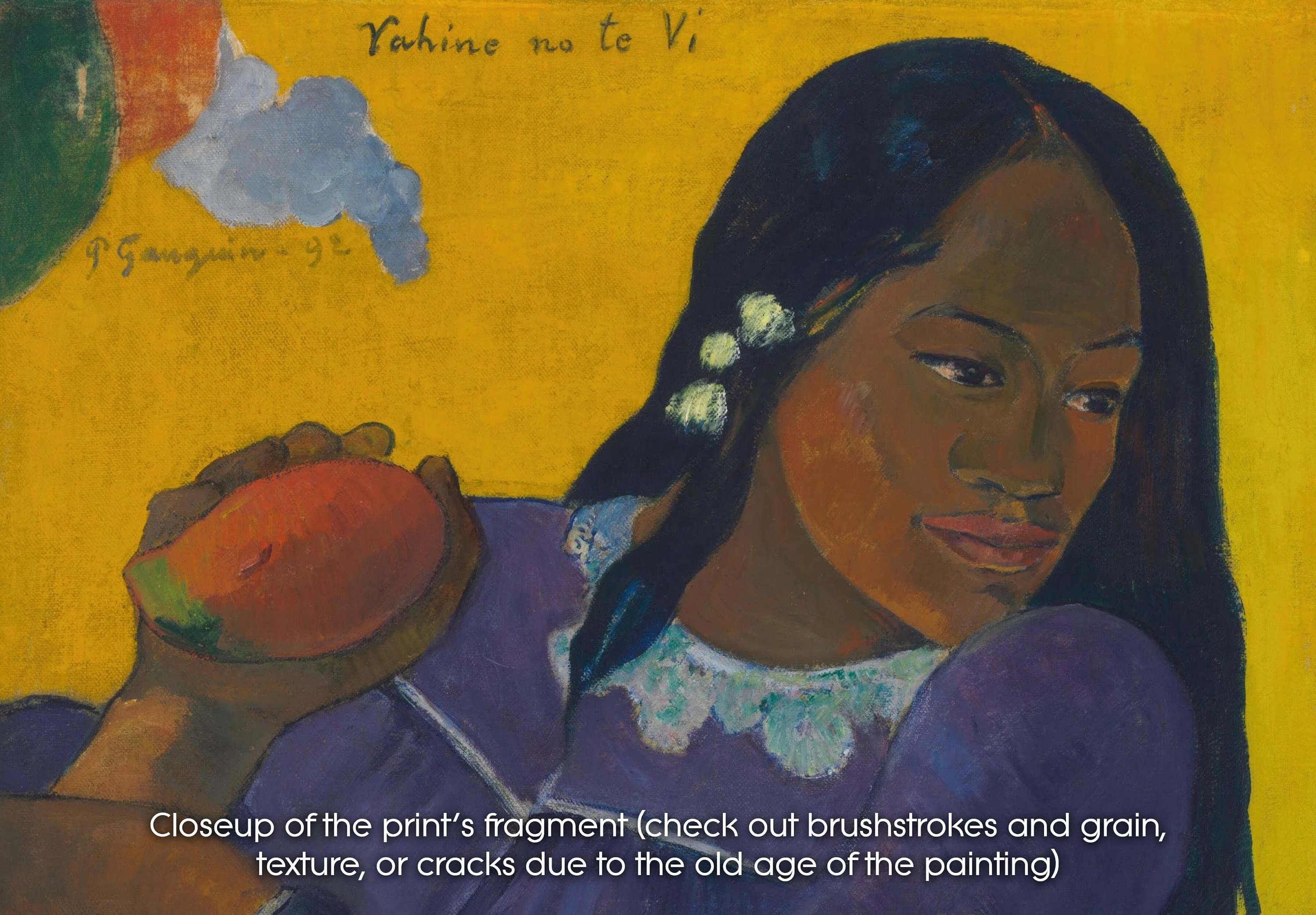 ポール・ゴーギャン作「マンゴーを持つ女性」ジクレー版画（1892年