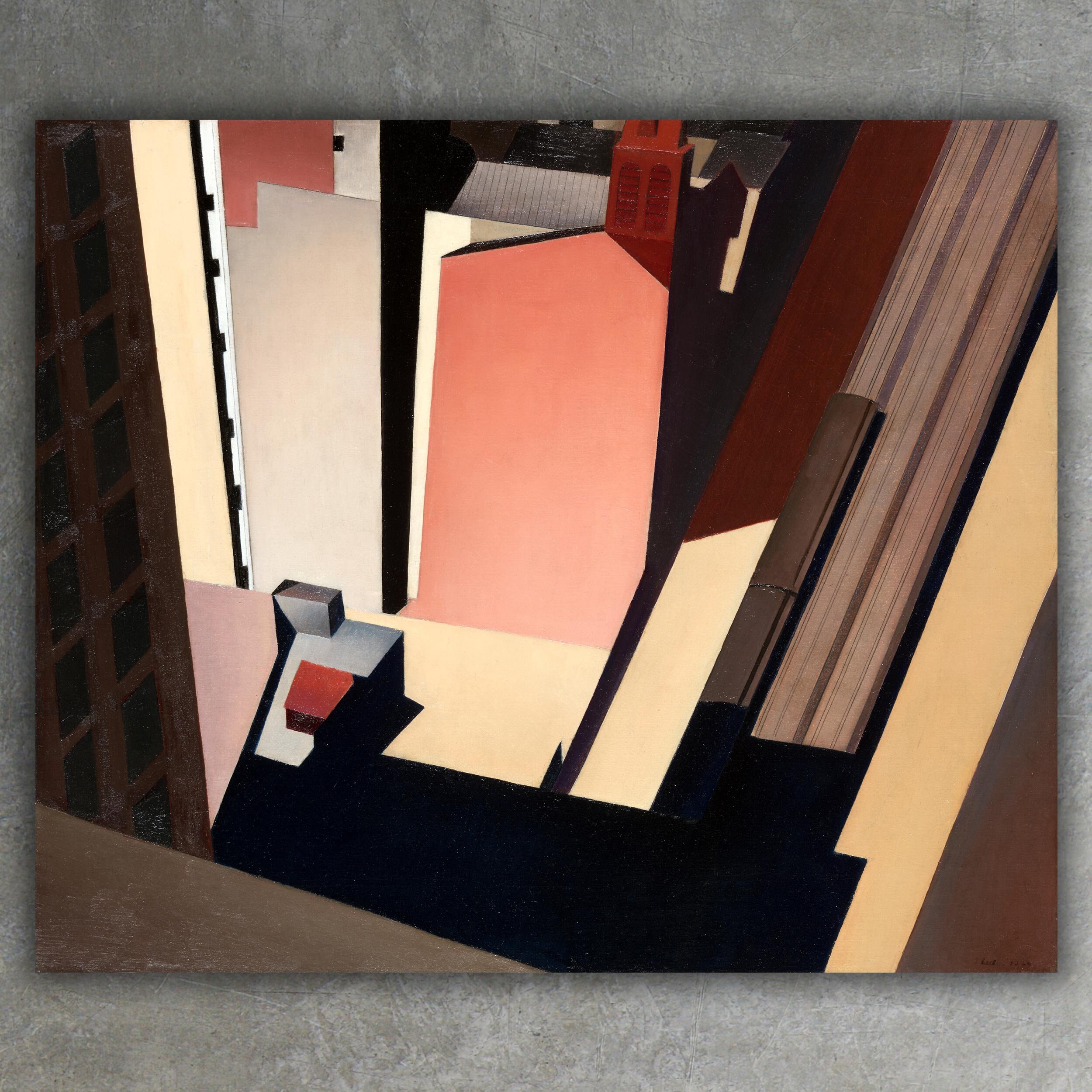 Church Street El by Charles Sheeler Giclée Canvas Print (1920) • Modern Fine Art Print • Abstract Painting Wall Decor • Large Museum Poster