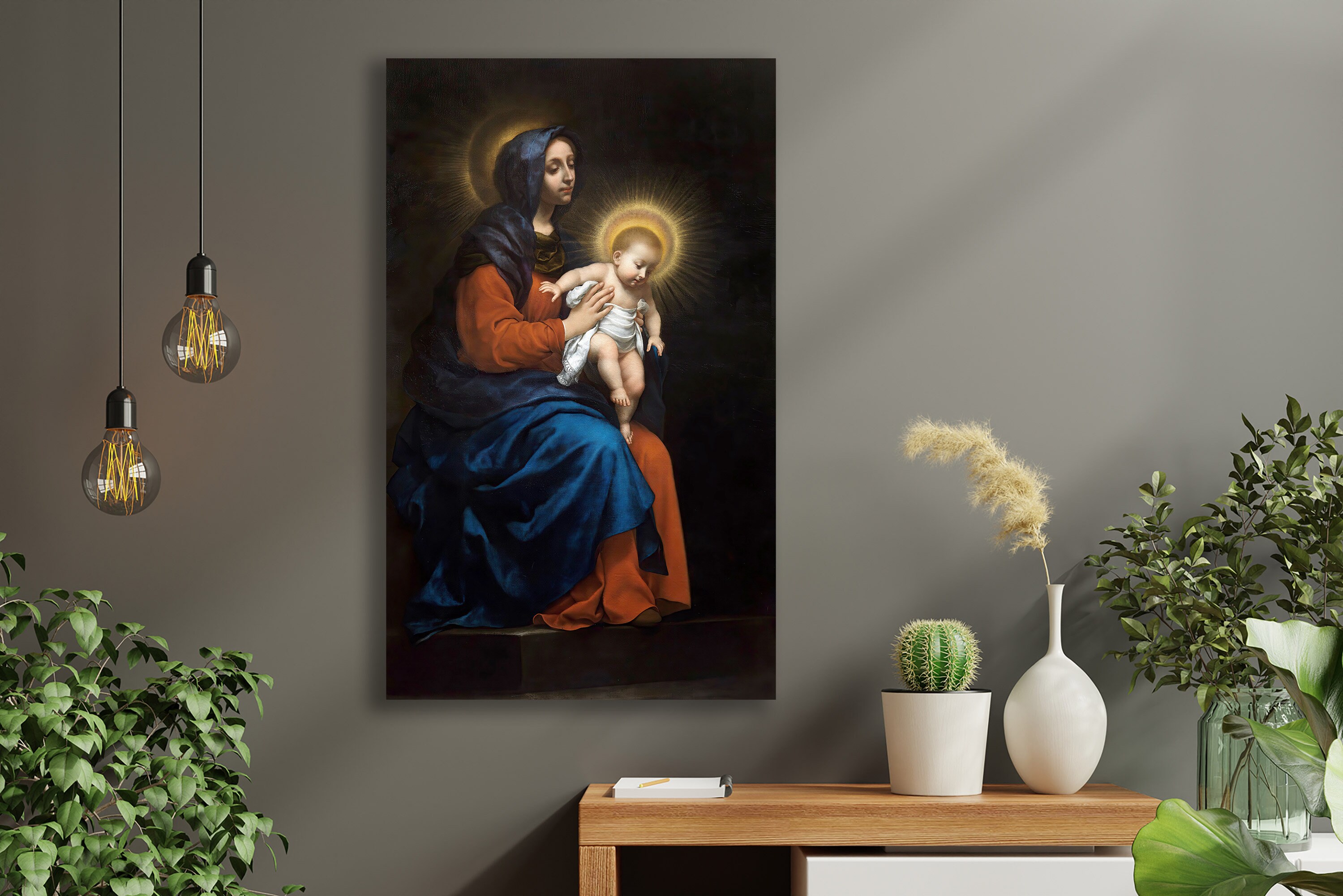 Madonna With Child by Carlo Dolci Canvas Print 1575 Fine Art Print
