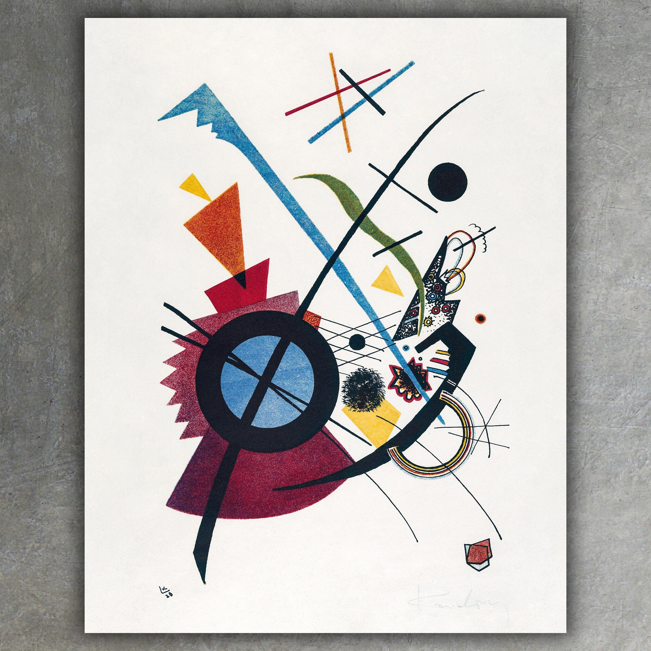 Wassily Kandinsky Poster 30x45cm - Leinwand Druck | Schwarz & Violett | Wandkunst