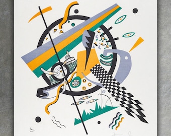 Small Worlds IV by Wassily Kandinsky Giclée Canvas Print • Modern Fine Art Print • Abstract Painting Wall Decor • Large Museum Poster