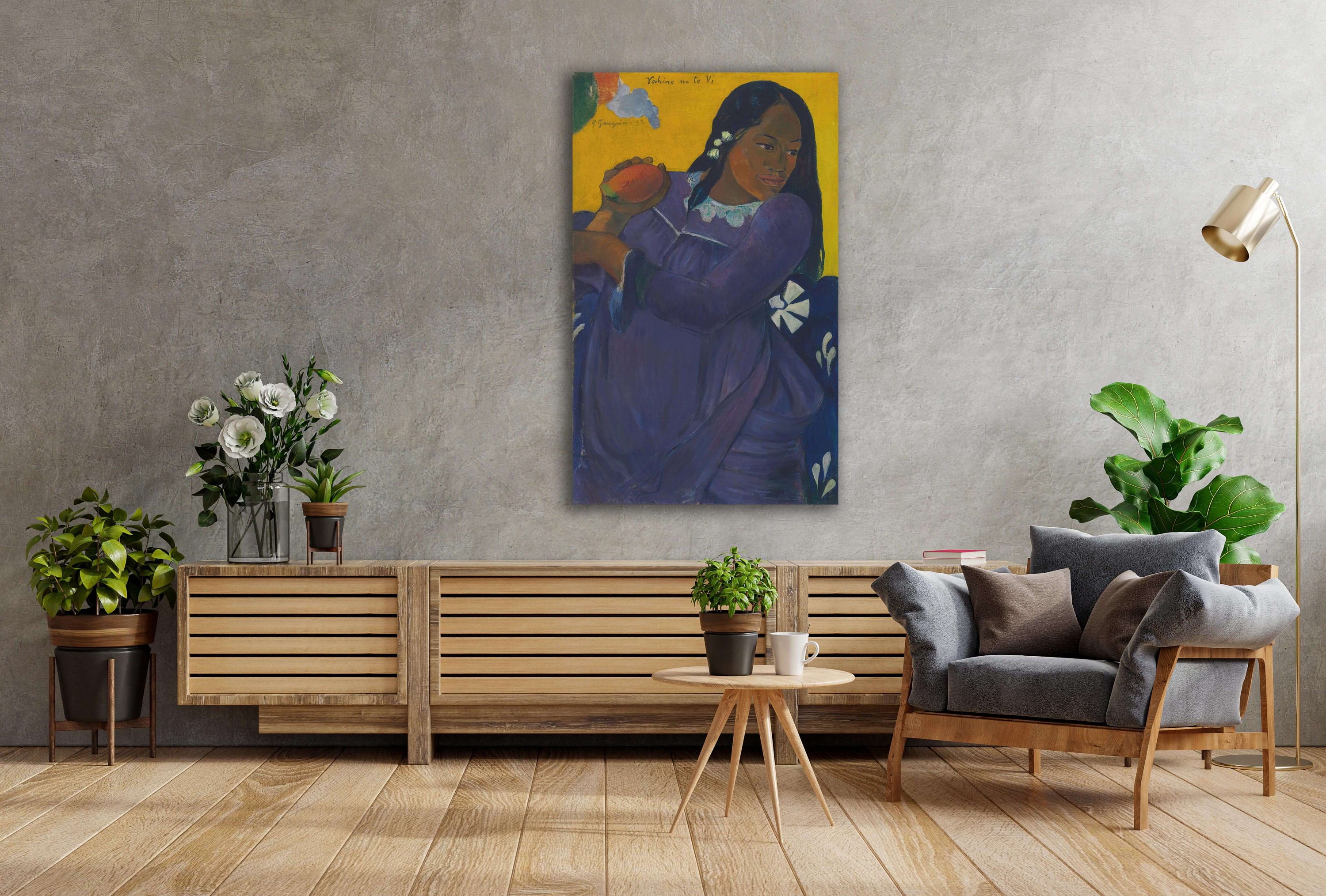 ポール・ゴーギャン作「マンゴーを持つ女性」ジクレー版画（1892年