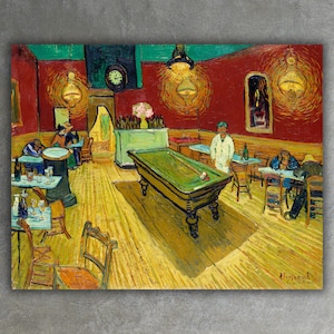 The Night Café by Vincent van Gogh Giclée Canvas Print (1888) • Fine Art Painting Print • Impressionism Wall Decor • Large Museum Poster