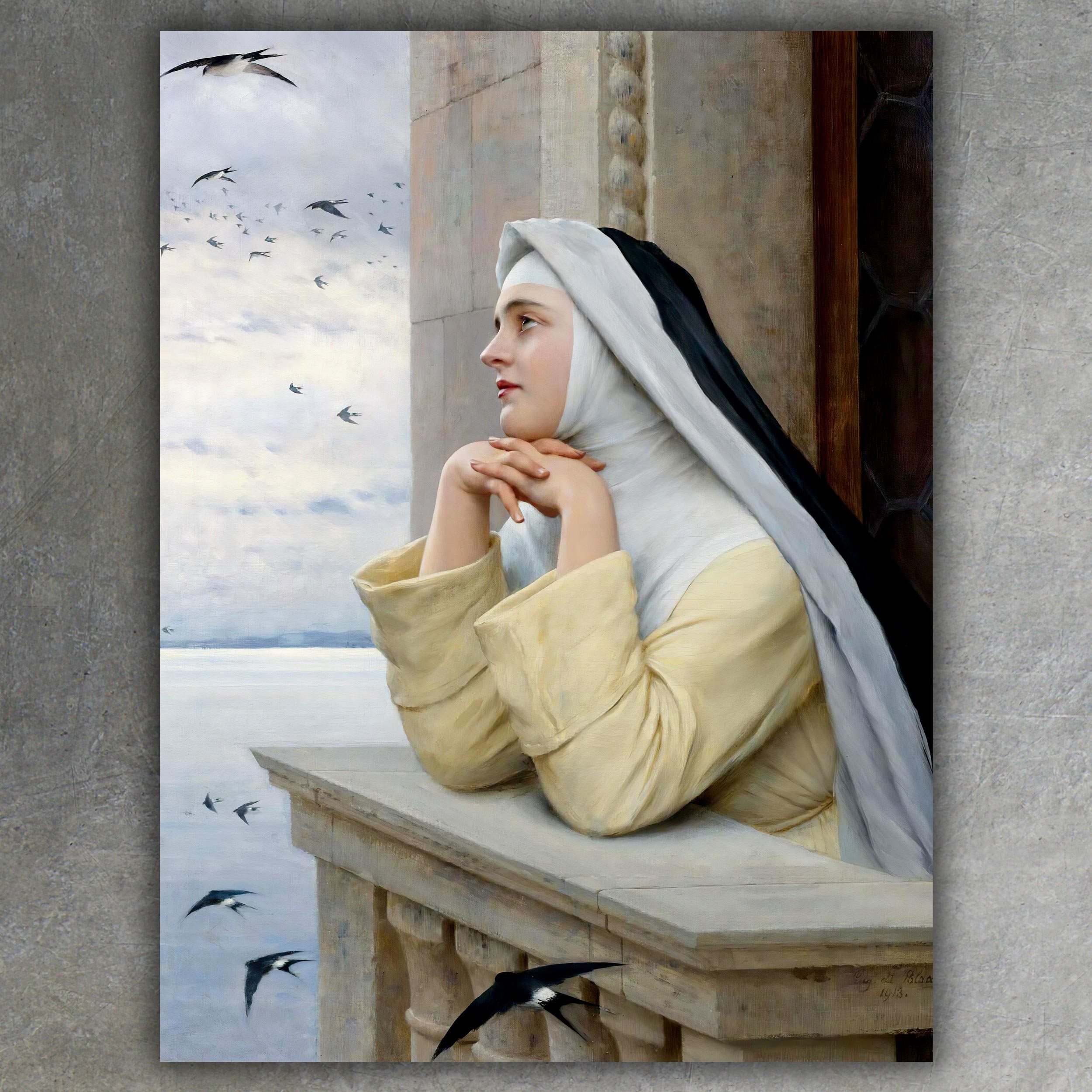 God’s Creatures by Eugen von Blaas Giclée Canvas Print (1913) • Fine Art Print • Christian Canvas Wall Art • Classic Painting Reproduction