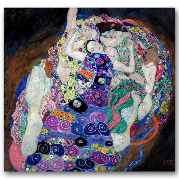 Impression giclée sur toile La Vierge de Gustav Klimt (1913) • Beaux-arts • Reproduction de peinture classique • Décoration murale • Impression Gustav Klimt