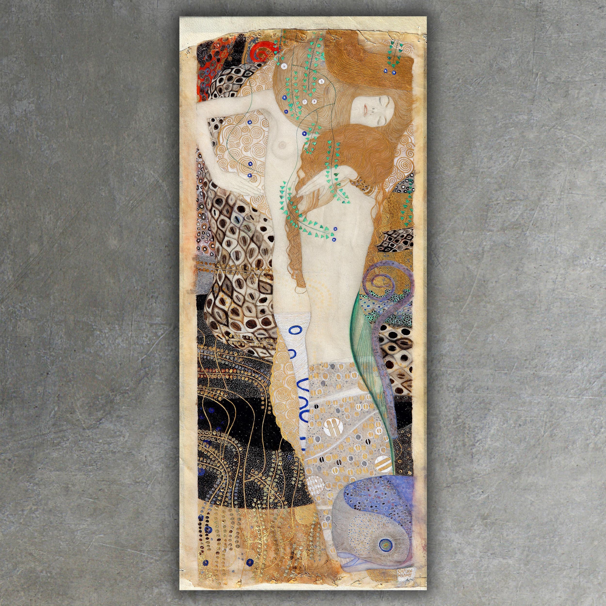 Serpientes de agua II de Gustav Klimt Impresión en lienzo Giclée 1904 ...