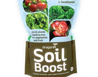 Dragonfli Soil Boost - Organic Fertiliser & Soil Improver - Help Your Plants Draw Nutrients and Build Resistance - Available In 3 Unit Sizes