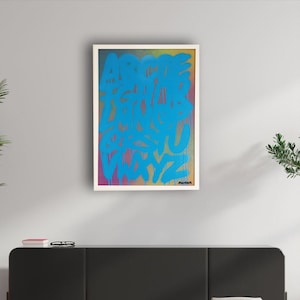 ORIGINAL Graffiti ABC mural framed
