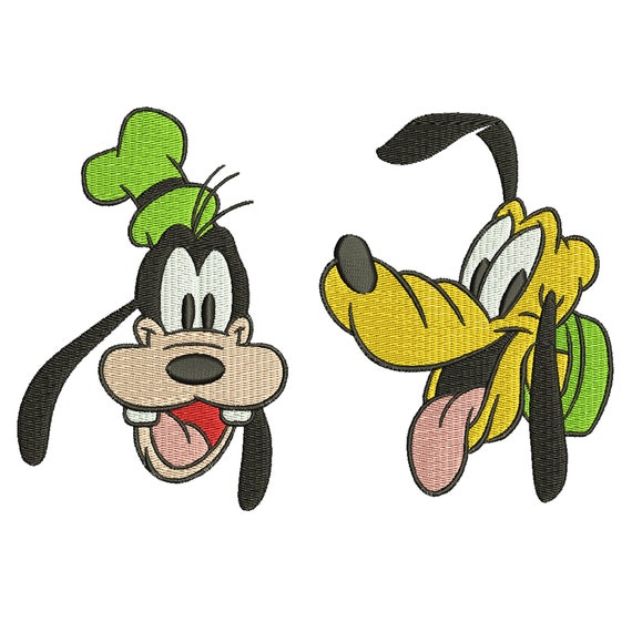 Goofy and Pluto Embroidery Design, Machine Embroidery File - Etsy