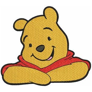 Diseño de bordado Winnie Pooh, bordado pooh- Archivo de bordado a máquina Pooh
