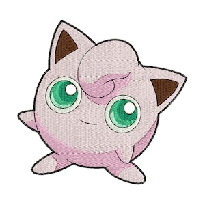 Archivos de diseños de bordado de Pokémon Jigglypuff, diseños de bordado a máquina de Pokeball de Pokémon, archivos de bordado PES DST JEF, descarga instantánea