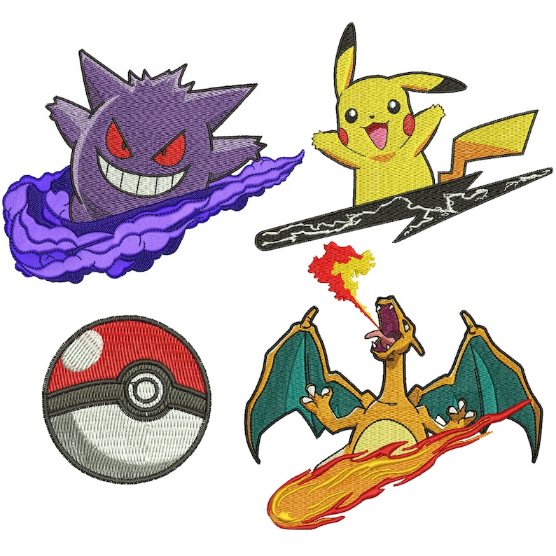 Embroidery Design Pokemon Machine Embroidery Designs Anime Embroidery ...