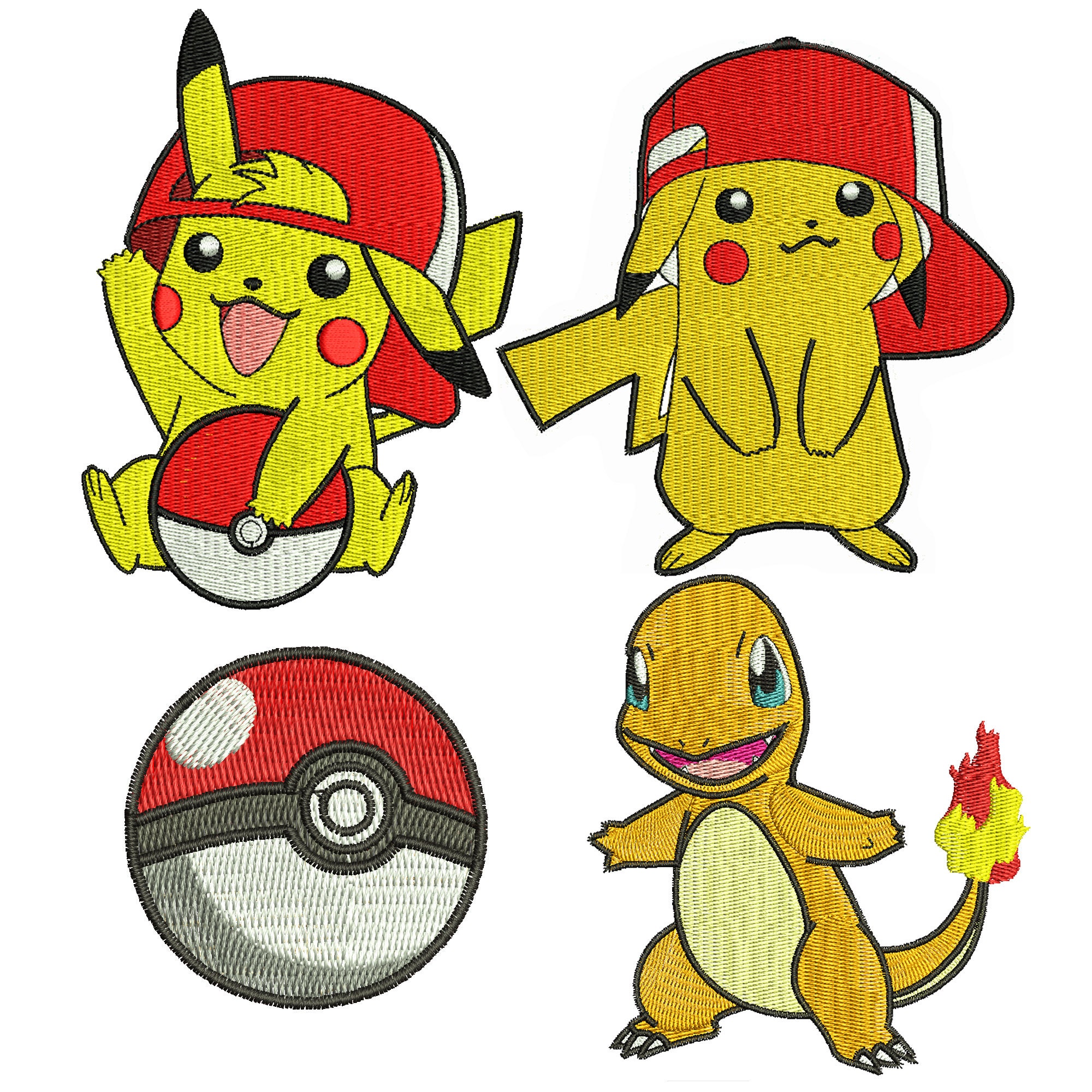 Pikachu embroidery - Etsy 日本