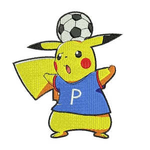 Diseño de bordado de Pokémon, bordado a máquina, archivo de bordado de anime, Pikachu Pes Dst Jef