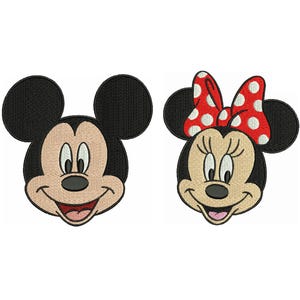 Embroidery design Mickey Mouse Machine embroidery design Mickey mouse and Minnie mouse Embroidery design files Mickey Mouse