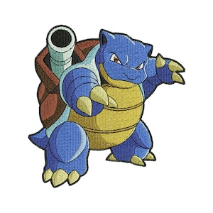 Disegno di ricamo Pokemon Disegni di ricamo a macchina Pokemon Blastoise Disegni di ricamo anime File di macchina da ricamo Pokemon