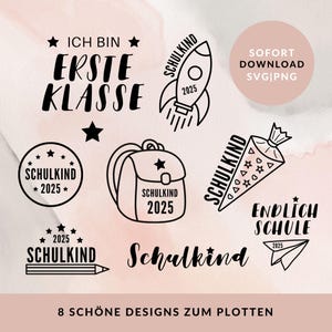 Schoolchild 2025 plotter file, plotter file rocket schoolchild, school cone school enrollment DIY gift, school SVG bundle, schoolchild svg png clipart