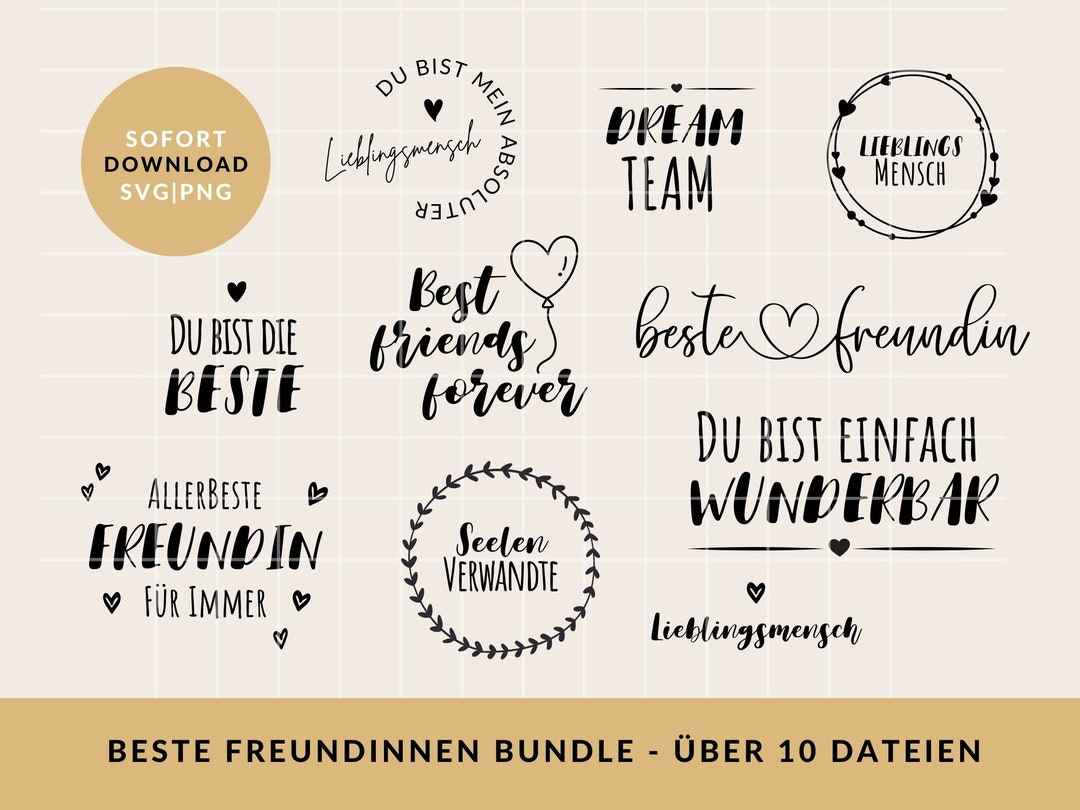 Beste Freundin Plotter Datei SVG PNG Best friends svg Etsy.de
