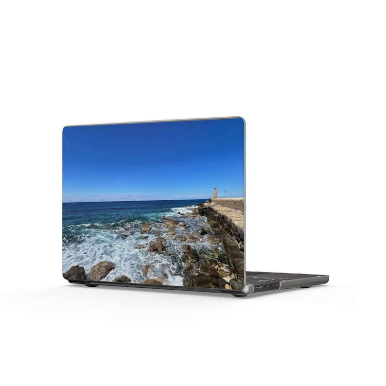 Coastal Lighthouse Beach Scene Matte MacBook Case | Ocean Waves Laptop ...