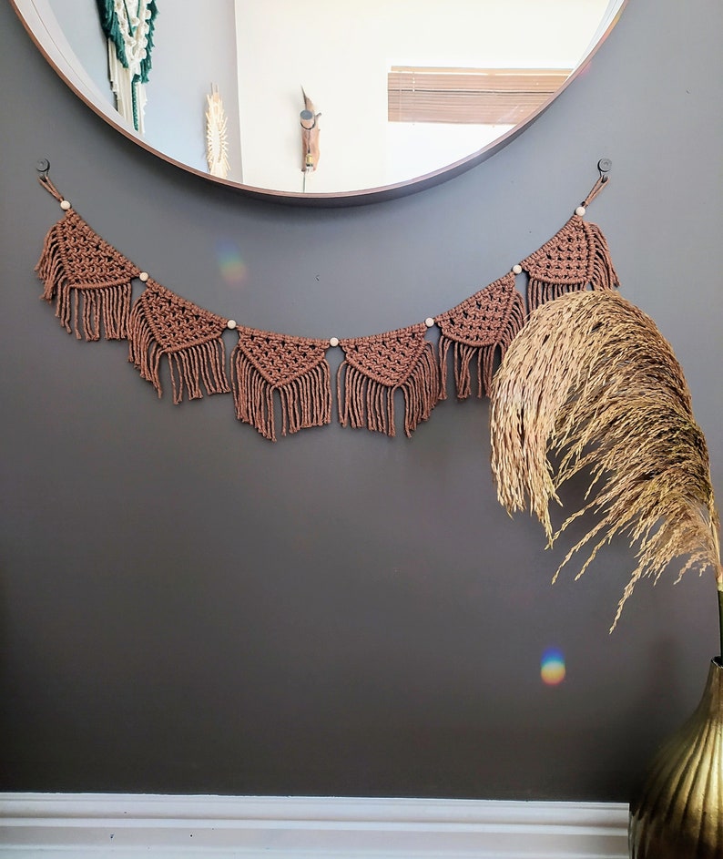 Macrame Garland Macrame Bunting Handmade Boho Decor Gift Ideas Boho Vibes image 5