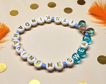 Actually romantic song themed friendship bracelet