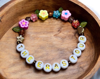 Eras tour acoustic piano flower themed inspired friendship bracelet & Taylor stickers CUSTOMISABLE