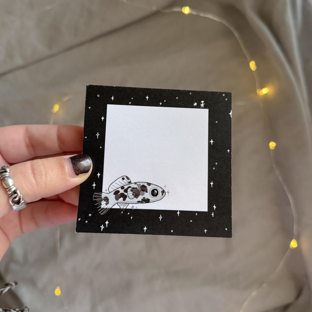Dalmatian Molly Fish Post It Sticky Note Pad | Stargirllee - Etsy