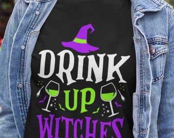 Camiseta divertida para fiesta de Halloween 2026, Camiseta "Bebe Brujas", Camisetas de brujas, Camiseta de Halloween para mujer, Camiseta divertida para beber, Camiseta para fiesta de Halloween