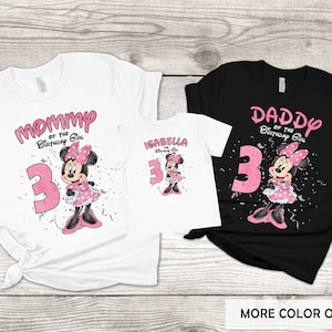 Minnie Mouse Birthday Girl Shirt Minnie Mouse Birthday Tee Minnie Mouse Shirt Disney Birthday Shirt Family First Minnie Birthday Shirt