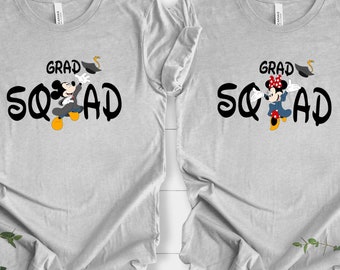 2026 Disney Grad Squad Shirts, Disneyland Graduation shirts, Senior Squad Shirt , Mickey and Minnie Grad Squad Shirts