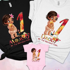 Personalized Baby Moana Birthday Girl Shirt for Family,Baby Moana Birthday shirt Moana 1st Birthday Shirt Moana First Birthday Party 2nd 3rd