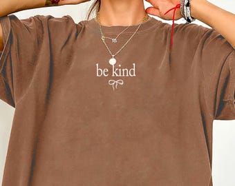 Coquette Bow Be Kind Comfort Colors Tee, Teacher Kindness Shirt, Choose Kindness Shirt, Back to School Shirt, Elementary School Teacher Tee