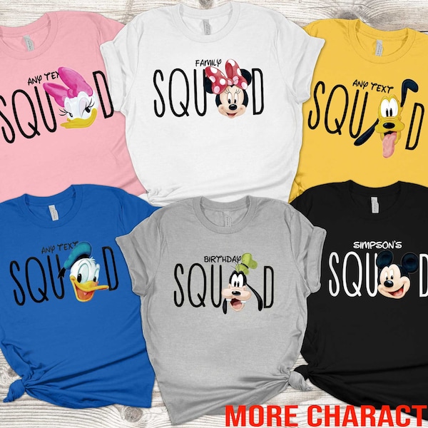 Disney Squad 2024 Shirts, Disney Family Shirts, Disneyland Squad Shirts, Disney Squad Shirt, Mickey Squad Shirt, Disney Squad Family Shirts