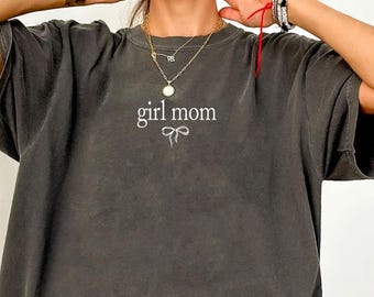 Mom of Girls Shirt 2026, Coquette Girl Mom Shirt Comfort Colors®, Cute Mom Life Tee, Mother's Day Gift, Mama of Girls Tee, Girl Mom Graphic