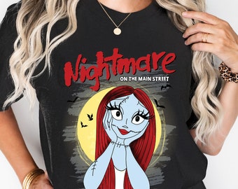 Nightmare Jack and Sally Shirt, Jack and Sally Nightmare On Main Street Shirt, Disney Halloween shirt, Disneyland Halloween,Jack Skellington