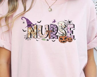 Trendy Nurse Halloween Shirt: Fall Nursing Tee