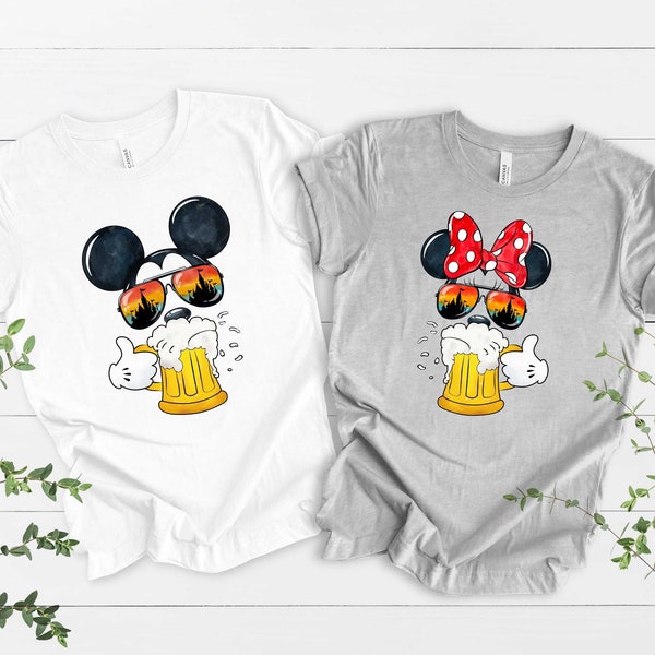 Mickey and Minnie Drinking Shirt, Epcot Drinking Shirt, Disneyland Beer Shirt, Epcot Beer Shirt, Mickey Beer Shirt, Minnie Beer Shirt